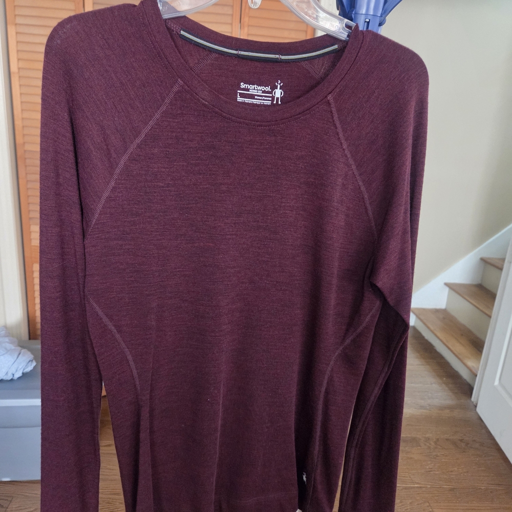 Smartwool Burgundy Long Sleeve Top
